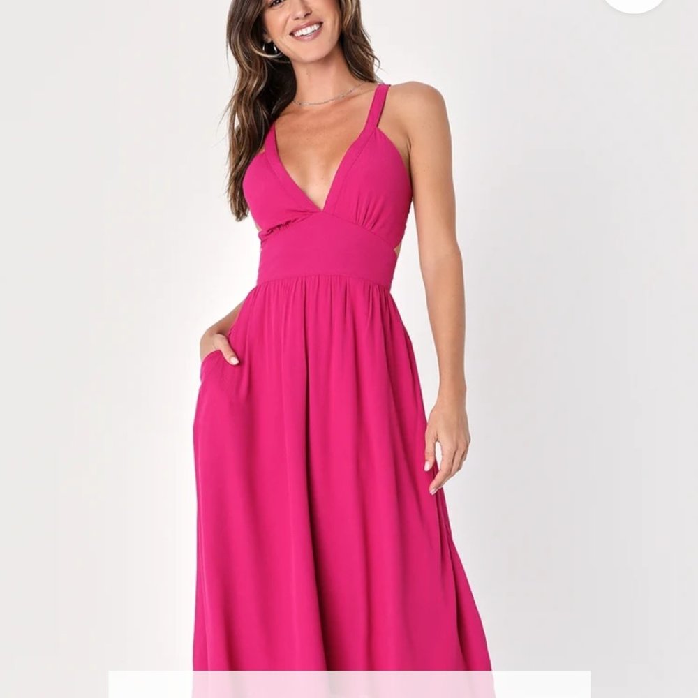 Midi cross back dress